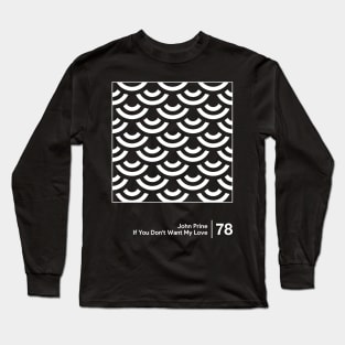 John Prine / Minimal Style Graphic Artwork Long Sleeve T-Shirt